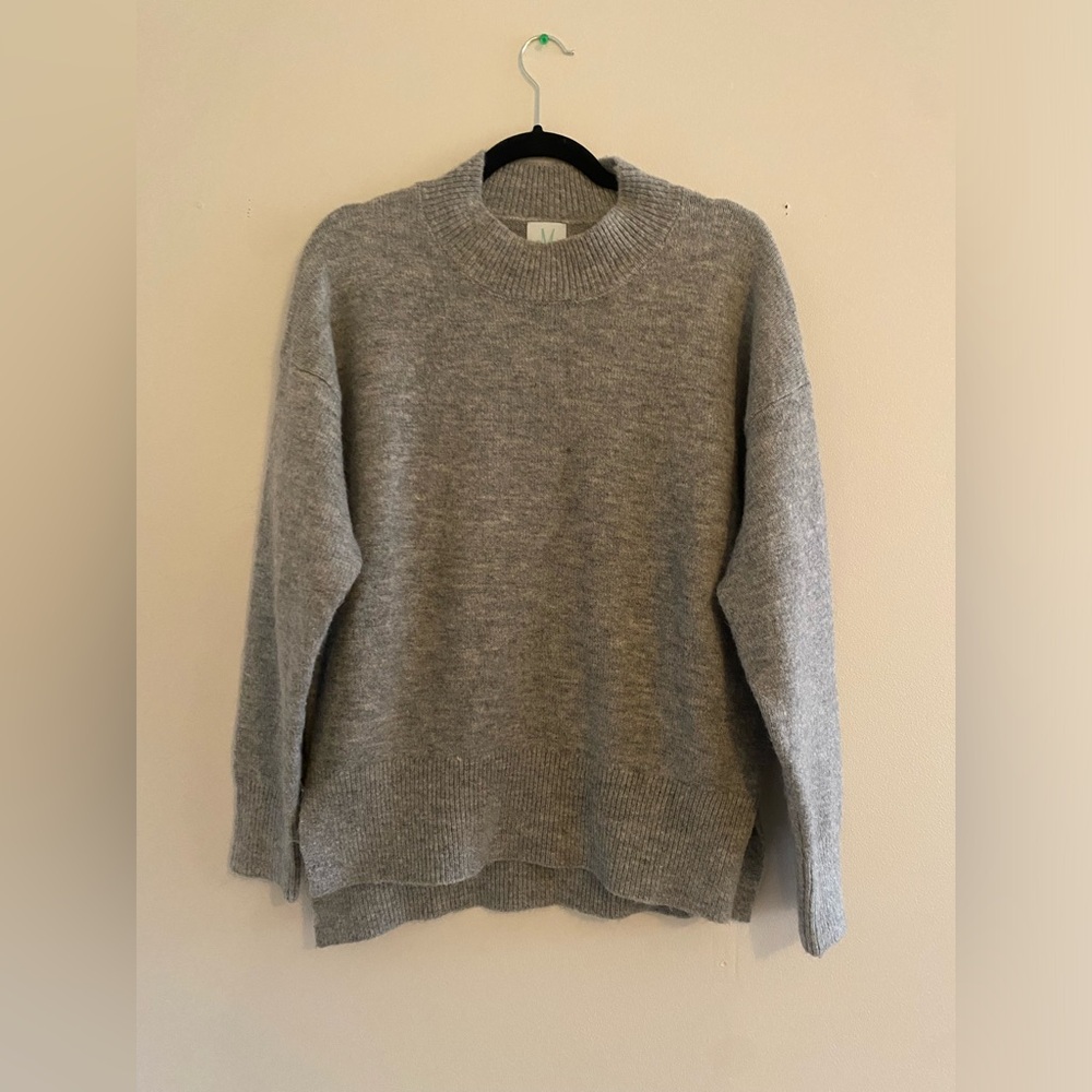 The Mint Oversized Mock Neck Sweater